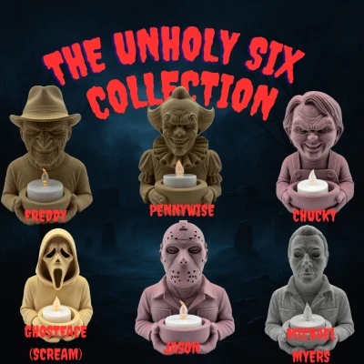 Bộ Sưu Tập The Unholy Six: Chân Nến Tealight Kinh Dị