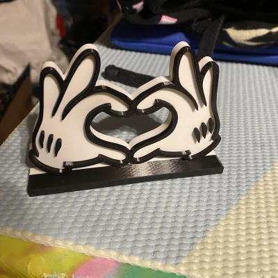 Móc Khóa Trái Tim Bàn Tay Chuột Mickey