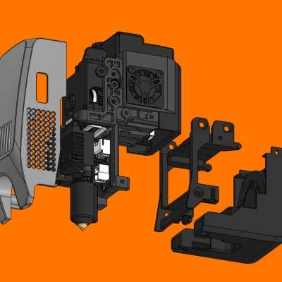 Mô hình CAD đầu phun Creality K2