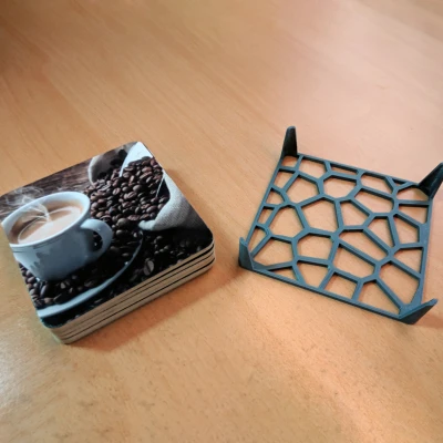 Chân Đế Ly Coaster Hình Voronoi
