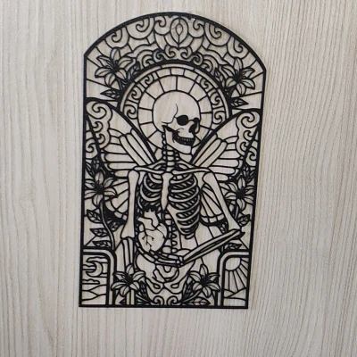 Tranh Bộ Xương Tiên Nữ Trang Trí Halloween 2D