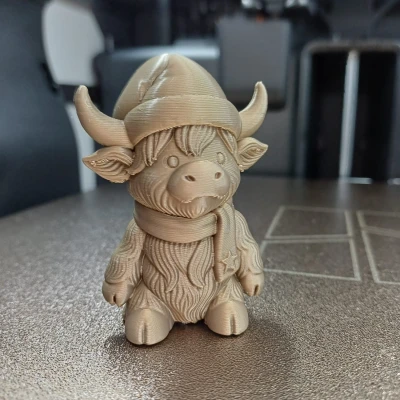 Mô hình Bò Cao Nguyên Giáng Sinh dễ thương