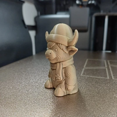 Mô hình Bò Cao Nguyên Giáng Sinh dễ thương