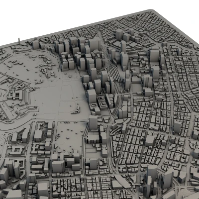 Mô Hình 3D Thành Phố Tokyo Nhật Bản - Cảnh Quan Đô Thị In Được - Kiến Trúc Siêu Đô Thị Nhật Bản