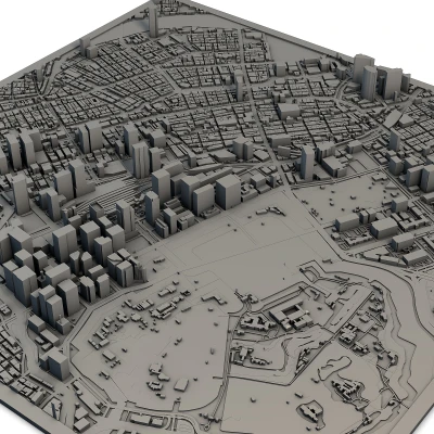 Mô Hình 3D Thành Phố Tokyo Nhật Bản - Cảnh Quan Đô Thị In Được - Kiến Trúc Siêu Đô Thị Nhật Bản