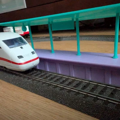 Sân ga Tàu hỏa H0, Bahnsteig Eisenbahnstation 1:87
