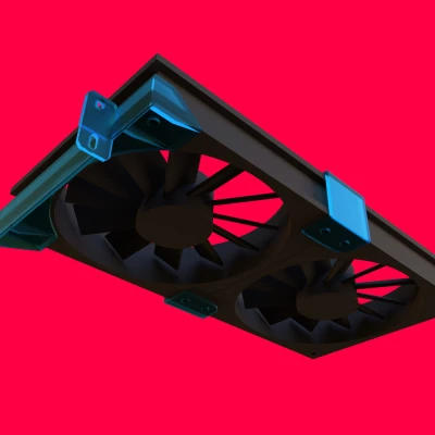 In 3D Khe PCIe cho Quạt 120mm Thay thế quạt GPU