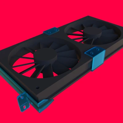 In 3D Khe PCIe cho Quạt 120mm Thay thế quạt GPU