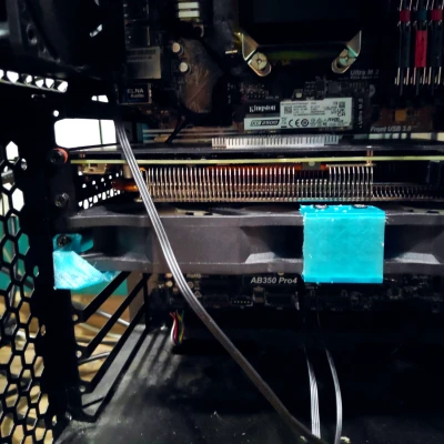 In 3D Khe PCIe cho Quạt 120mm Thay thế quạt GPU