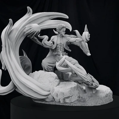 Mô Hình 3D Akaza - Demon Slayer