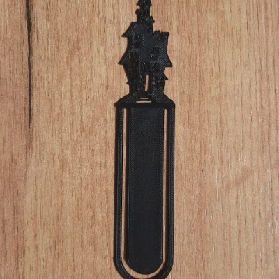 Bookmark Nhà Ma - Con Dấu Sách Phong Cách Gothic In 3D