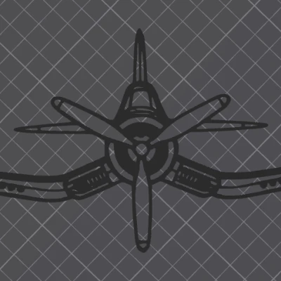 Nghệ Thuật Treo Tường Máy Bay Chance Vought F4U Corsair Mặt Trước