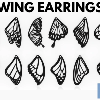 Bông Tai Cánh | Mẫu In 3D Nhanh Chóng