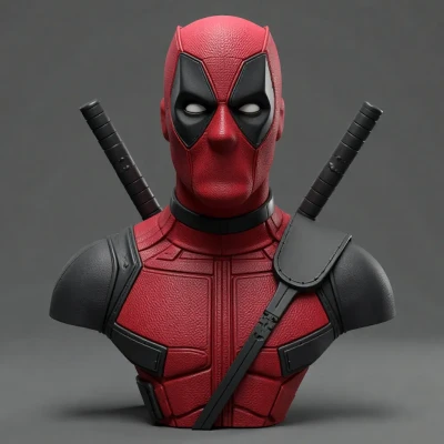 Mô hình tượng bán thân Deadpool chân thực