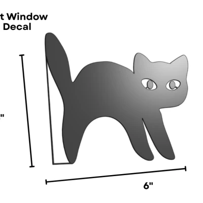 Decal Cửa Sổ Mèo Halloween