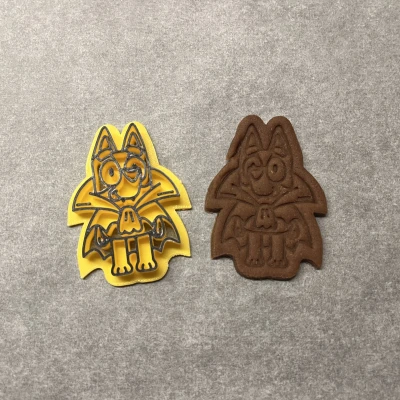 Khuôn Cắt Bánh Quy "Bluey" Halloween Hai Phần