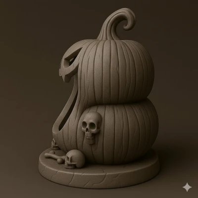 Mô hình in 3D Hộp Kẹo Bí Ngô Halloween