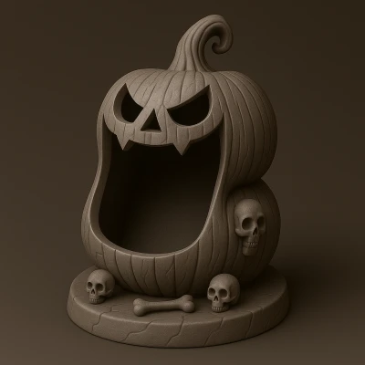 Mô hình in 3D Hộp Kẹo Bí Ngô Halloween