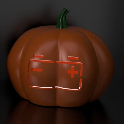 Hũ đựng kẹo bí ngô có lỗi động cơ hoặc pin