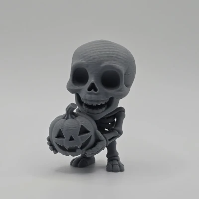 Móc Khóa/Figurine Bộ Xương Vui Vẻ Cùng Bí Ngô Halloween
