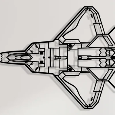 Tranh Dán Tường F-22 Raptor Đỉnh Cao