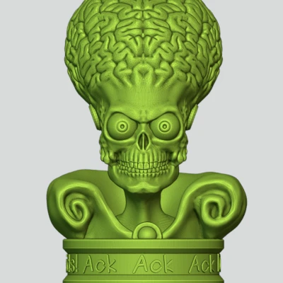 Tượng Mars Attacks In Không Cần Support