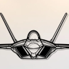 Nghệ Thuật Treo Tường F-22 Raptor Mặt Trước - Thumbnail 1