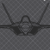 Nghệ Thuật Treo Tường F-22 Raptor Mặt Trước - Thumbnail 2