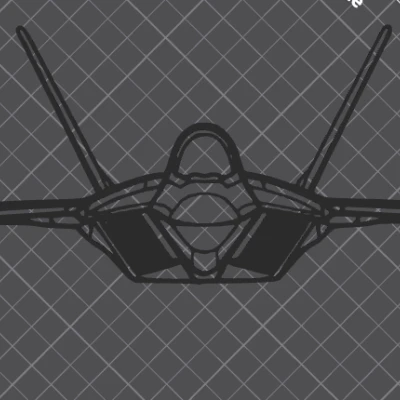 Nghệ Thuật Treo Tường F-22 Raptor Mặt Trước