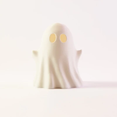 Mô Hình Đèn Trà Hình Ma Dễ Thương (File STL, Chỉ Dùng Cho Nến LED)