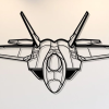 Nghệ Thuật Treo Tường F-22 Raptor Góc Cạnh - Thumbnail 1