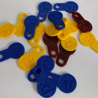 Móc khóa đồng xu Euro xe đẩy mua sắm