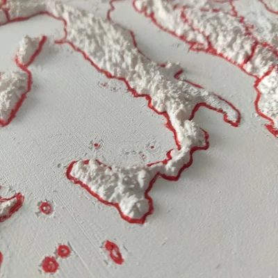 Bản Đồ Địa Hình Châu Âu Nổi 3D