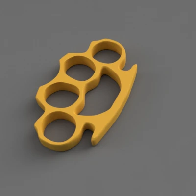 Nắm Đấm Bằng Đồng (Brass Knuckles) In 3D