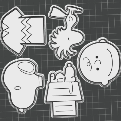 Khuôn Cắt Bánh & Dập Hình Snoopy