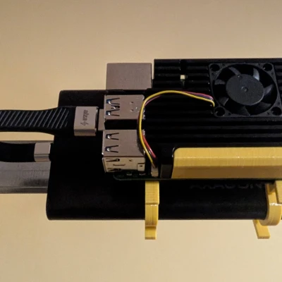 Vỏ Giáp Raspberry Pi kèm Ổ cứng Axagon – Giá đỡ Ray DIN