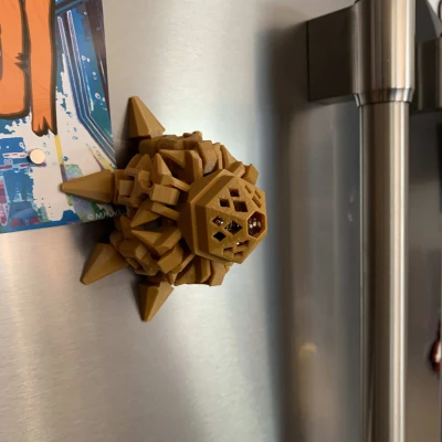 Mô hình nam châm tủ lạnh sticky bomb alien flexi in liền