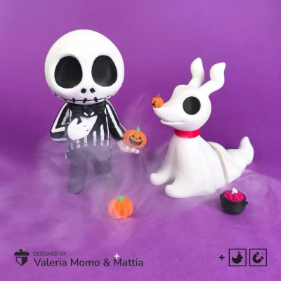 Jack Skellington Flexi Articulated, Móc Khóa Đồ Chơi Nam Châm