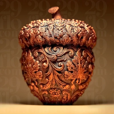 Hộp Đựng Hình Quả Sồi Thiết Kế