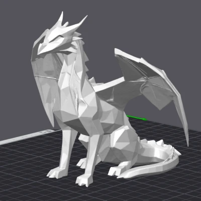 Tượng Rồng Drak Phong Cách Low Poly