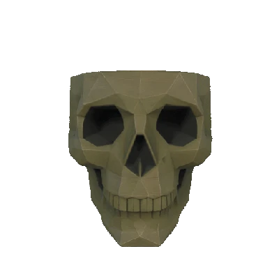 Tô Kẹo Đầu Lâu Low-Poly Chân Thật | Trang Trí Halloween