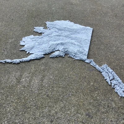 Bản đồ Địa hình Alaska, Hoa Kỳ (AK) có Sông và Bờ biển