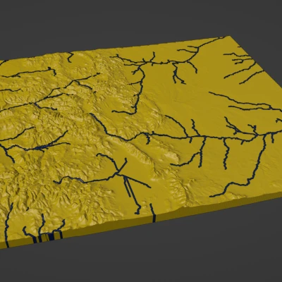 Bản đồ Địa hình Colorado, Mỹ (CO) với Đặc điểm Thủy văn