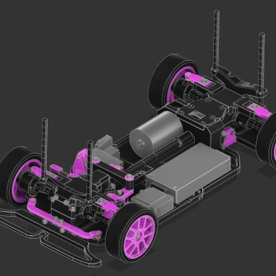 Khung gầm xe touring 4WD RC điện 1/10 (TT-02)