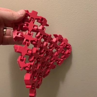 Trái Tim Vải Co Giãn (In Liền Khối)