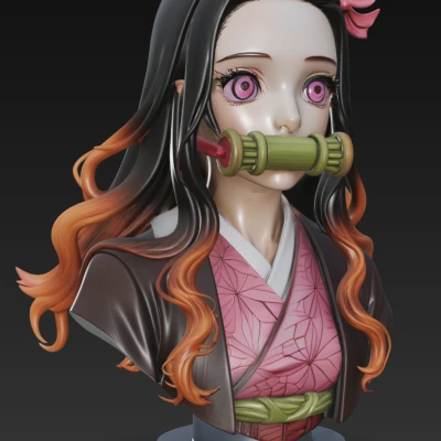 Mô hình 3D Nezuko từ Demon Slayer