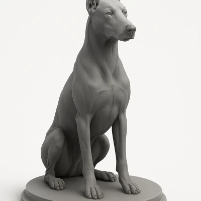 Tượng Chó Doberman