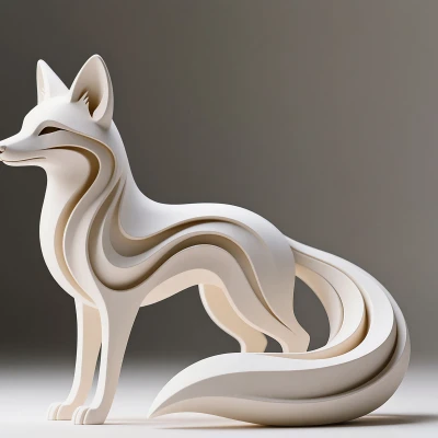 Tượng Hồ Ly Biomorph