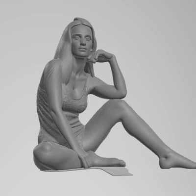 Mô hình cô gái ngồi