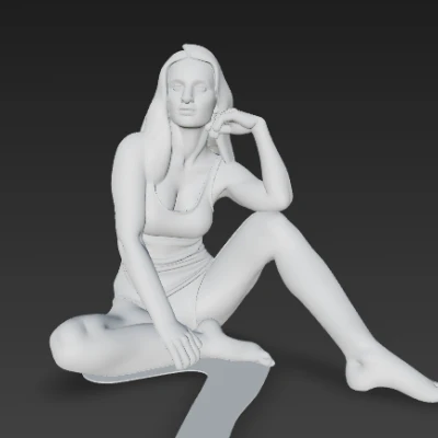 Mô hình cô gái ngồi